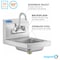 Amgood 12 in. x 16 in. Stainless Steel Hand Sink with Faucet HAND-SINK HS-12 - alternate 6